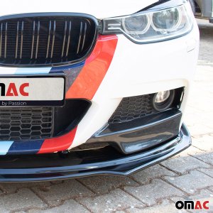 BMW 3 Series Front Bumper Splitter - Omac - ABS - Black - '12-'19